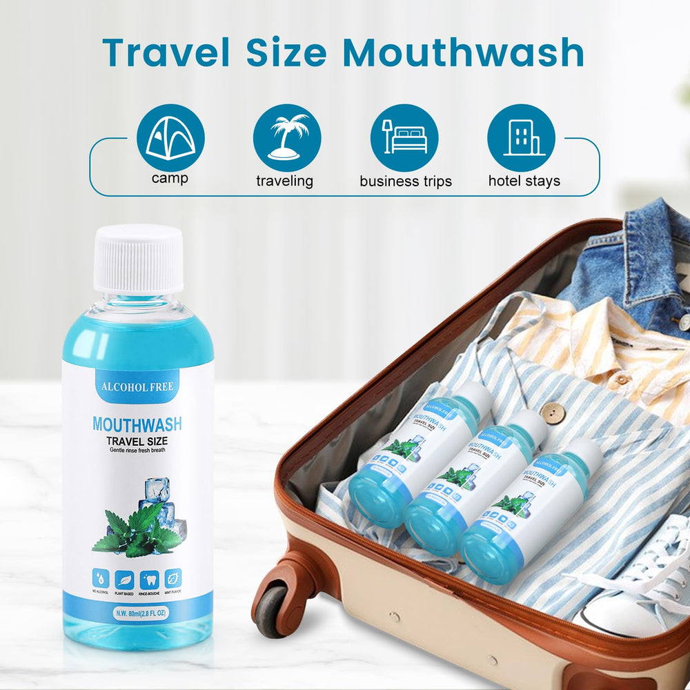 SLequipo fresh breath mouthwash 80ml travel-friendly for business trips