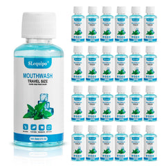 SLequipo travel mouthwash bottles 1.2oz 50-pack for bulk travel refreshment on the go