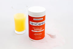 SlimCentric GLP-1 patented formula packaging on display.