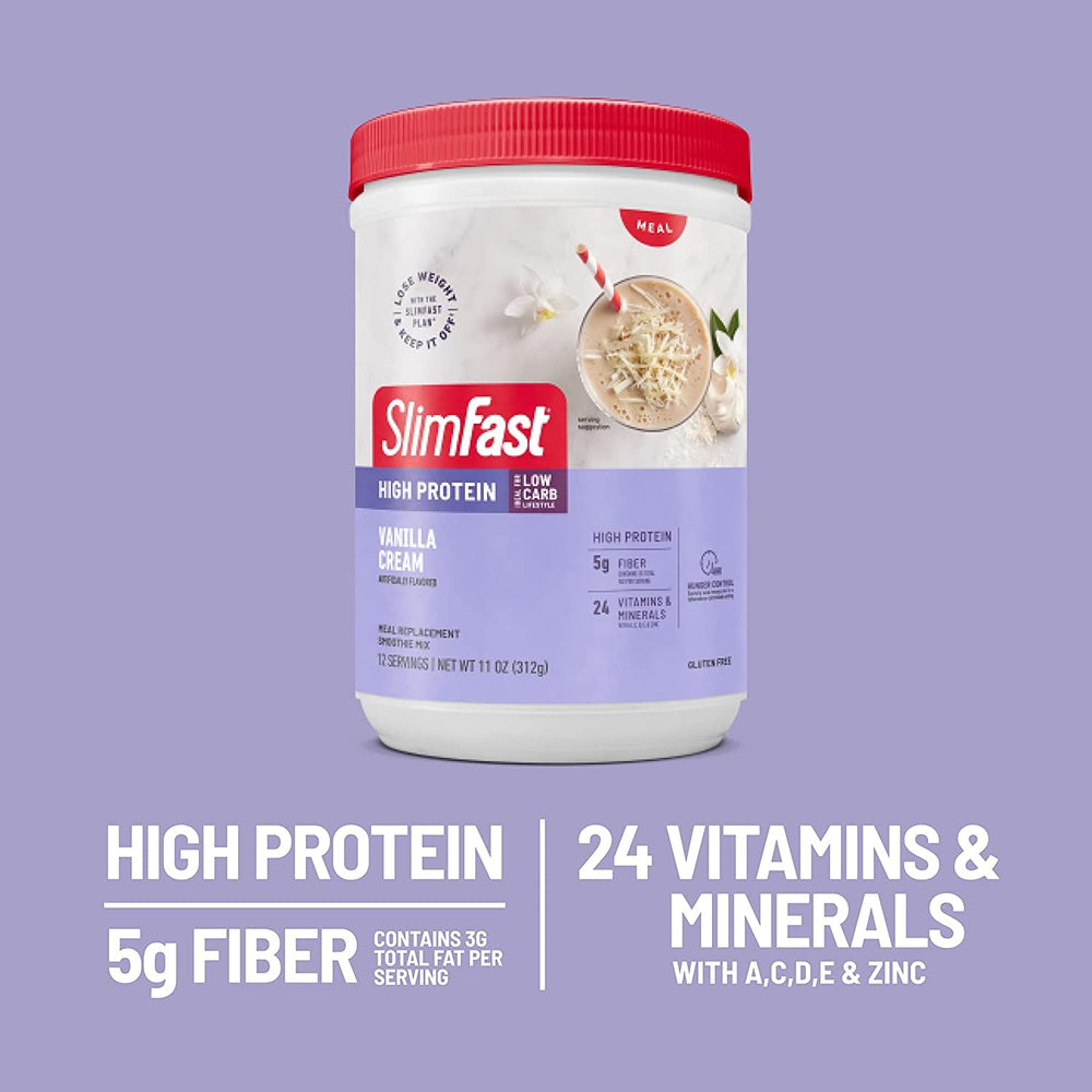 SlimFast gluten-free-shake-mix-on-the-go offers convenient meal replacement.