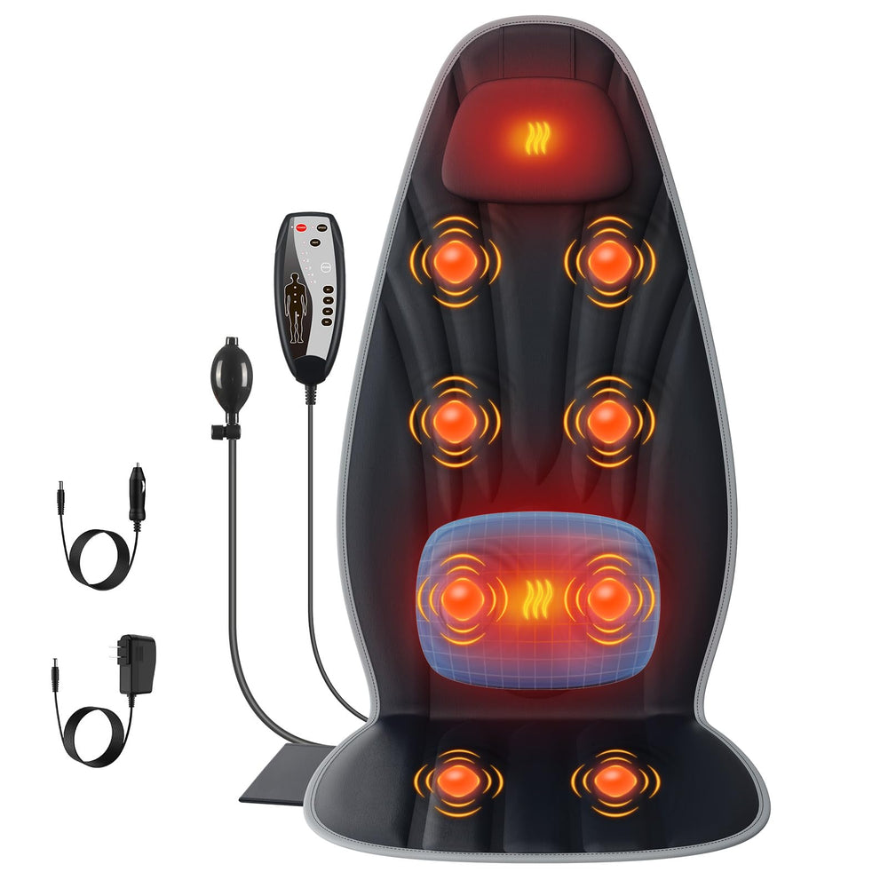SLOTHMORE back massager heat pillow area for targeted warmth during breaks.