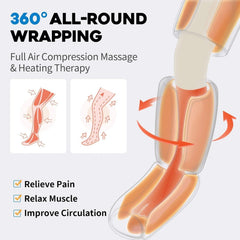 SLOTHMORE leg massager targets knee and thigh with soothing compression.