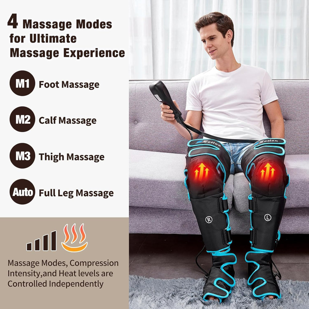 SLOTHMORE leg massager offers four modes and four intensities for customization.