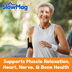 Slow-Mag enteric-coated tablets showing gentle stomach-friendly delivery.
