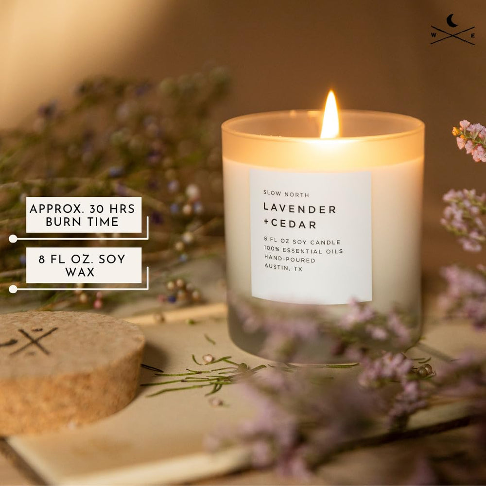 Detail of Slow North soy wax texture showing clean, petroleum-free composition