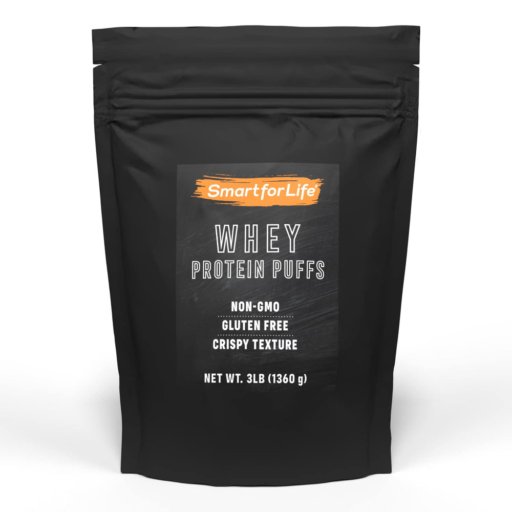 Smart for Life Whey Protein Puffs on-the-go snack for busy days.
