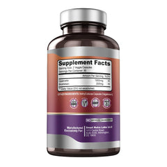 Label detail of Smart Nutra Labs Quercetin shows non-GMO, gluten-free formulation.