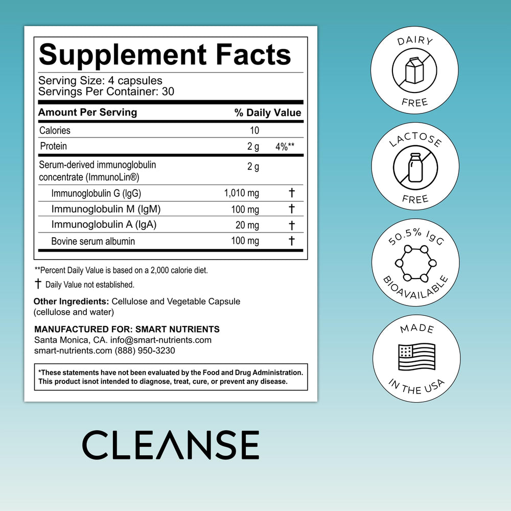 CLEANSE capsules outside pack arranged for easy daily use.