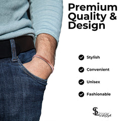 Pure 99.9% copper finish highlights premium bracelet material