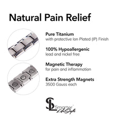 Smarter LifeStyle titanium magnetic anklet worn on the ankle showing comfortable everyday wear.
