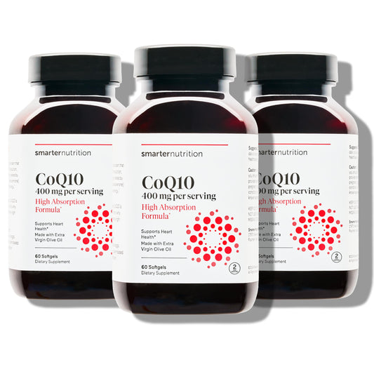 SMARTERNUTRITION CoQ10 400mg bottle front view for everyday energy support