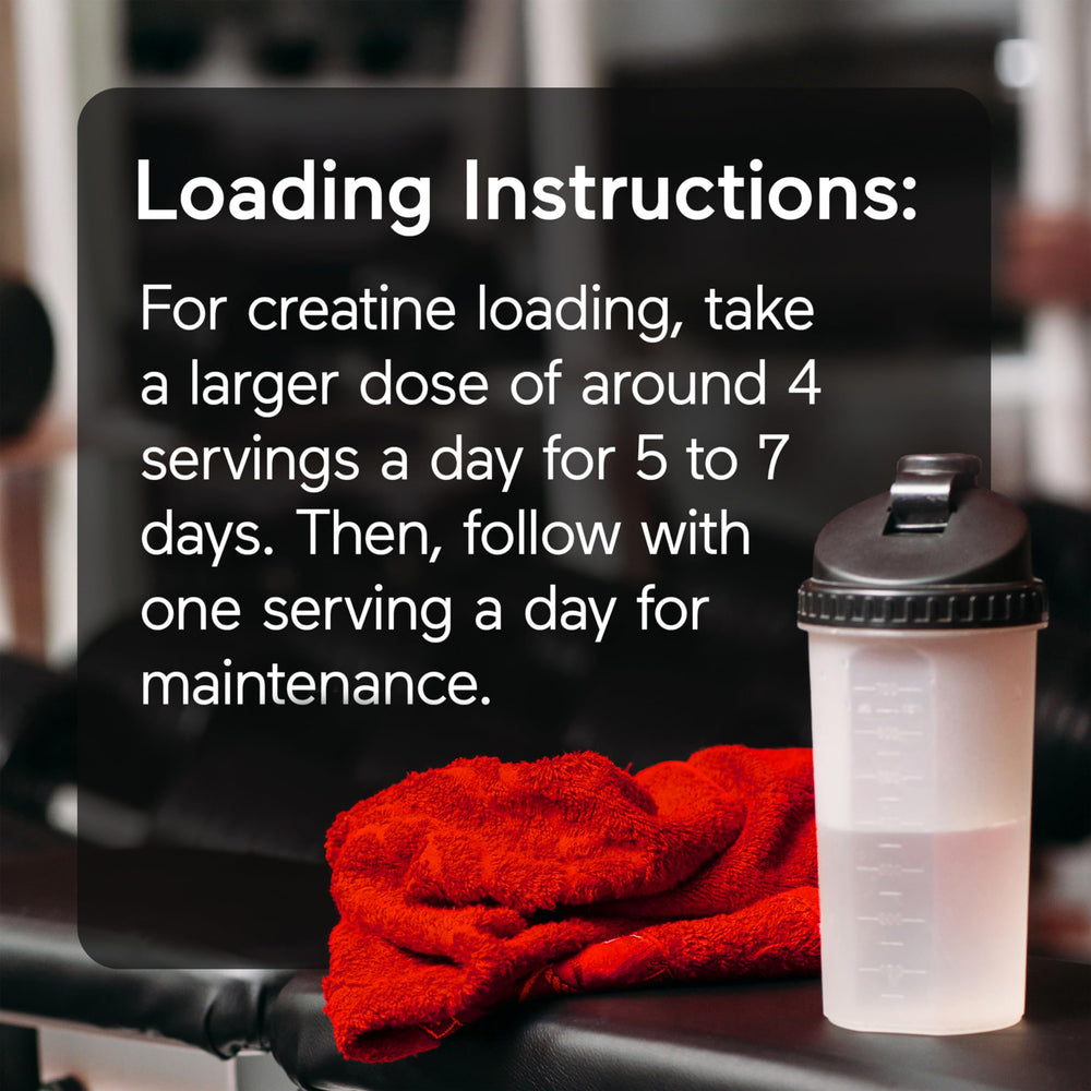 SMARTERNUTRITION Creatine Monohydrate powder measured with scoop.