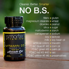 SmarterVitamins three-bottle pack visually showcases value and routine D3 support.