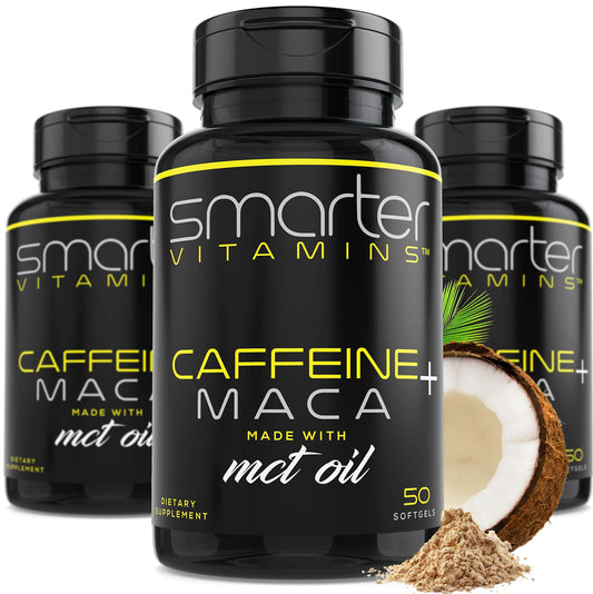 SmarterVitamins energy pills 3-pack box, ready for daily energy on the go.