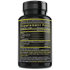 SmarterVitamins energy pills 3-pack front label highlights caffeine and maca blend.