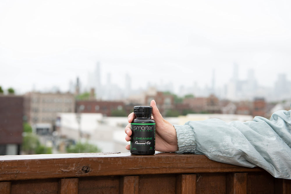 SmarterVitamins L-Theanine in daily morning routine setup