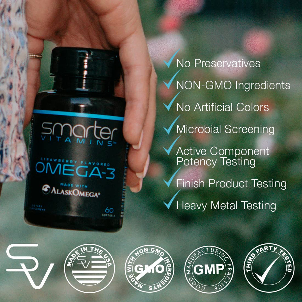 SmarterVitamins Omega 3 AlaskOmega sustainably caught source label