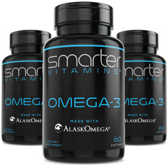 SmarterVitamins Omega 3 three-pack bottle front for daily use