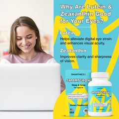 SMARTGROW eye health focus with lutein and zeaxanthin.