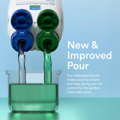 SmartMouth Dry Mouth Zinc Activated Mouthwash label close-up shows alcohol-free formula.