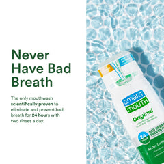SmartMouth mouthwash pour action demonstrating quick rinse start