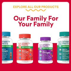 SmartyPants gummies held in hand for on-the-go daily use.