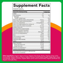 SmartyPants Organic Women’s Multivitamin bottle label emphasizing organic ingredients.
