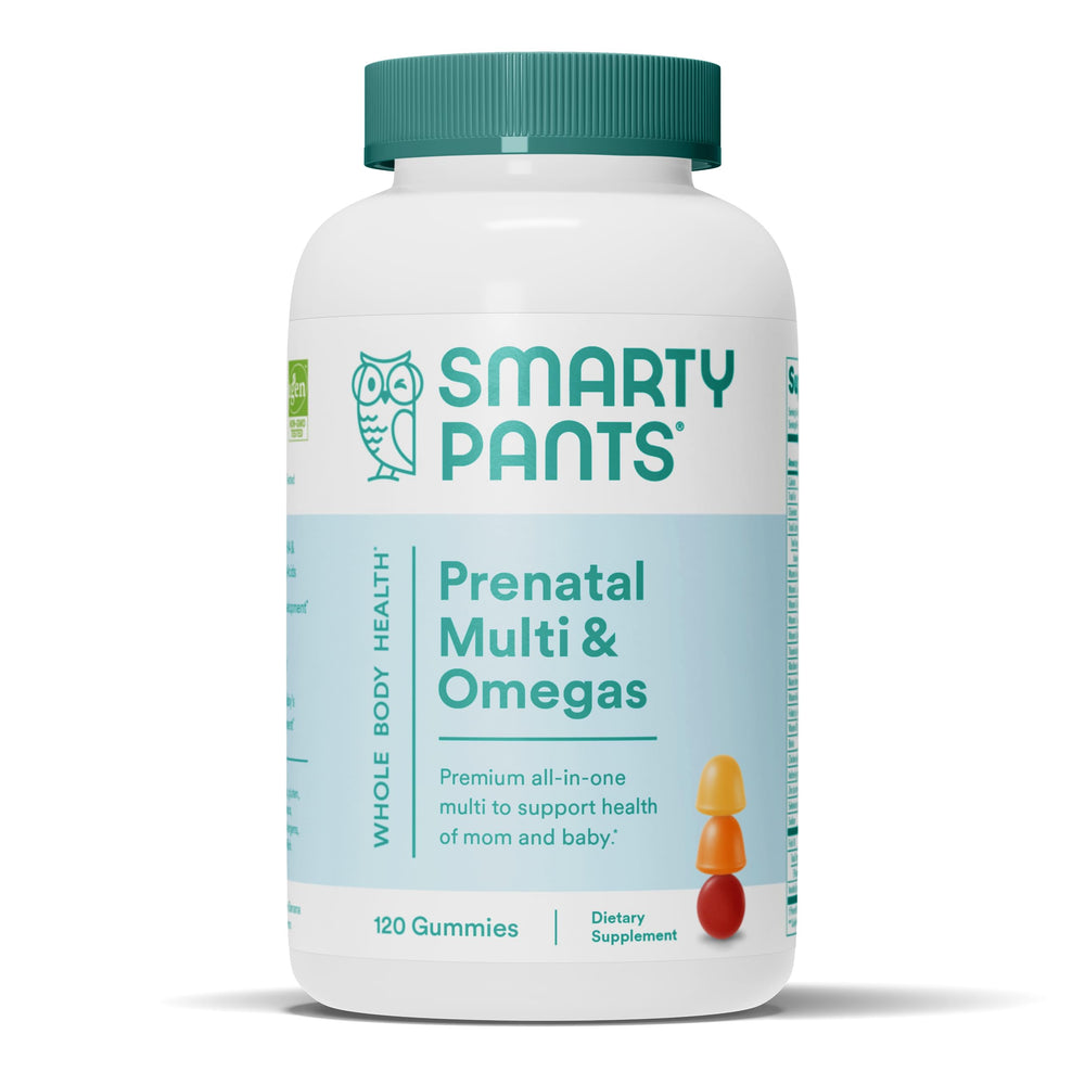 SmartyPants Prenatal Gummies bottle for convenient daily vitamin routine.