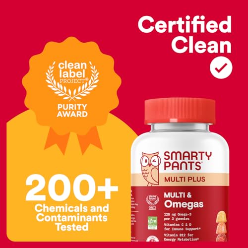SmartyPants tamper-evident seal on bottle conveys safety.