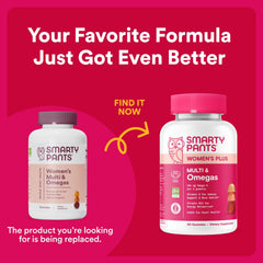 SmartyPants gummies closeup shows fruity flavors and easy daily nutrition bites.