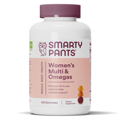 SmartyPants Women's Multivitamin Gummies bottle front for convenient daily wellness.