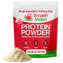 Smash Melon watermelon seed protein powder jar highlighting high-protein nutrition.