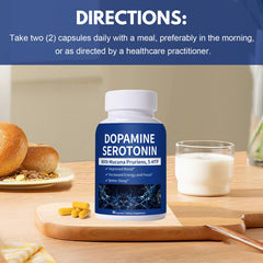 Lifestyle scene with Smelling salts serotonin and dopamine supplements in a morning routine
