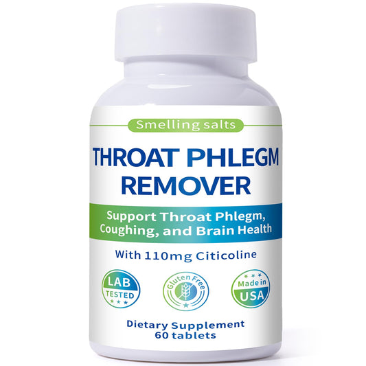 Smelling salts Throat Phlegm Remover bottle with label may support throat comfort and focus.