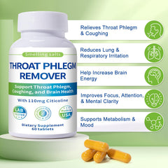 Smelling salts Throat Phlegm Remover capsules neatly arranged, potential relief for coughing.
