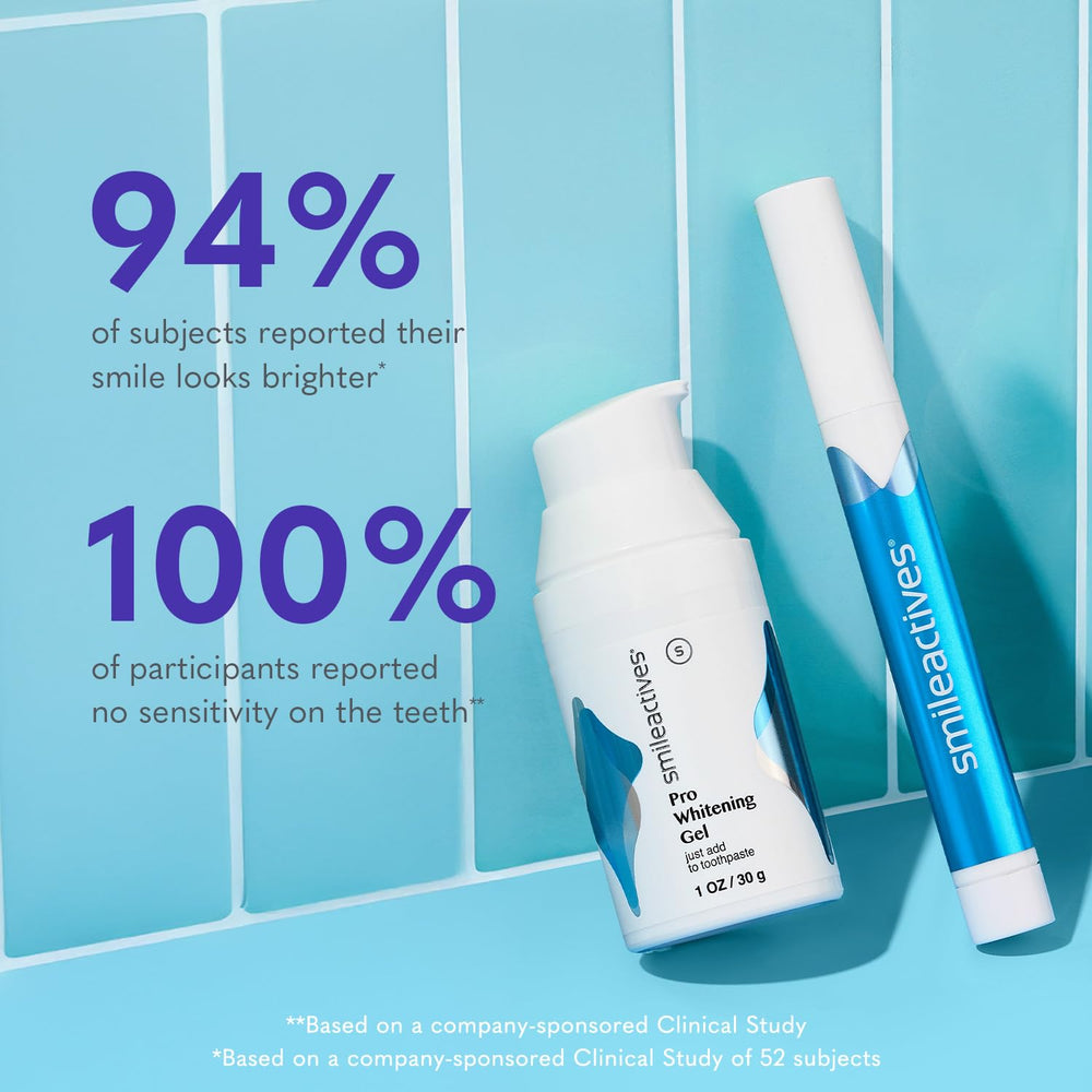 Smileactives whitening gel tackles coffee stains during brushing.
