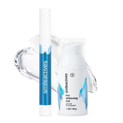Smileactives teeth whitening kit packaging for at-home convenience.