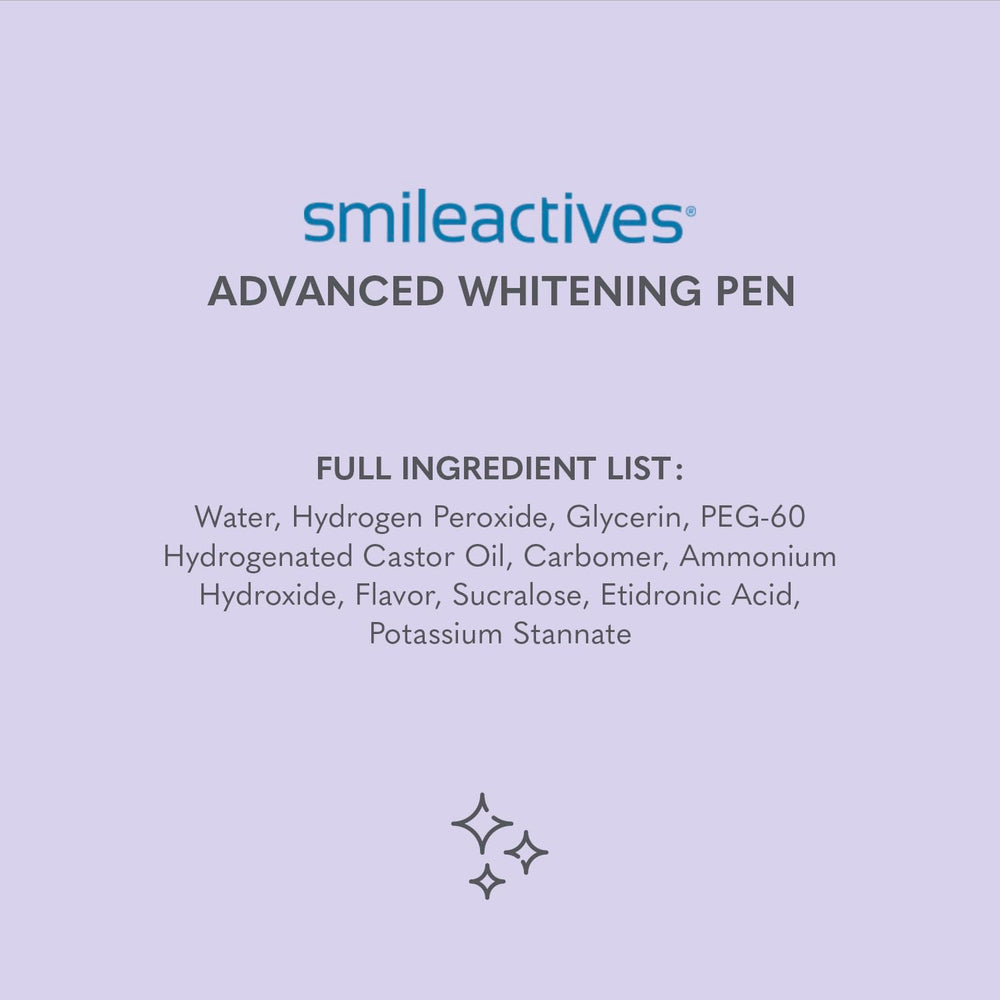 Smileactives winterberry flavor label indicating fresh tasting whitening gel