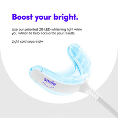 Possible up to six months of brighter teeth with maintenance