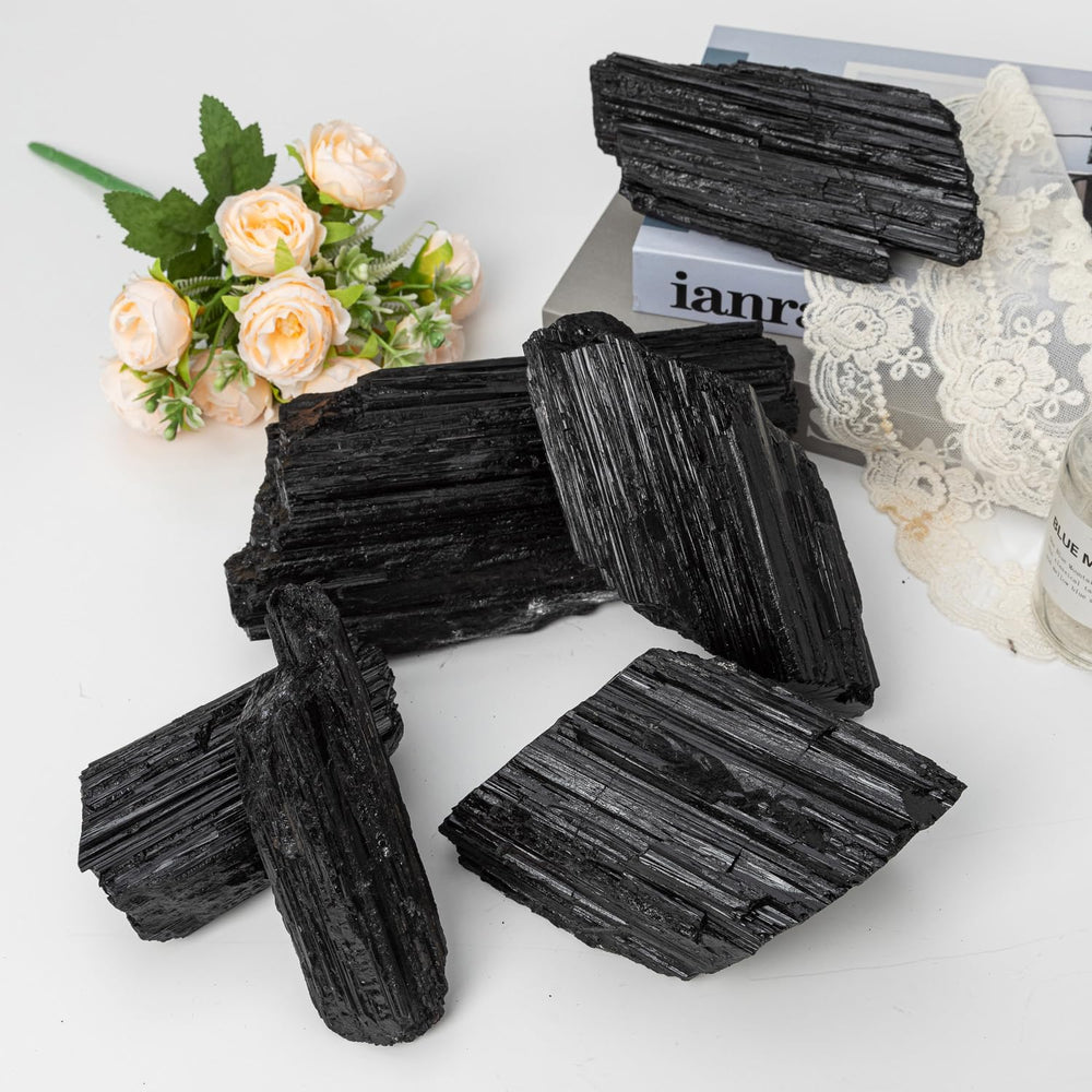 SMOHEAL large tourmaline stone decor enhances shelves or altars