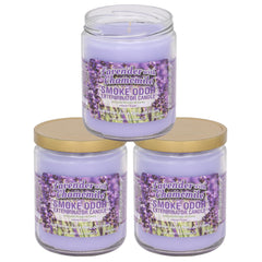 Smoke Odor Exterminator Lavender Chamomile jar candle for long-lasting scent and odor control