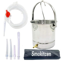 Smokitcen coffee enema bucket 2 qt with lid for at-home cleansing.