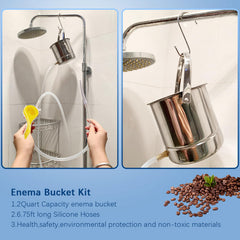 Smokitcen enema kit components laid out for versatile hydrotherapy.