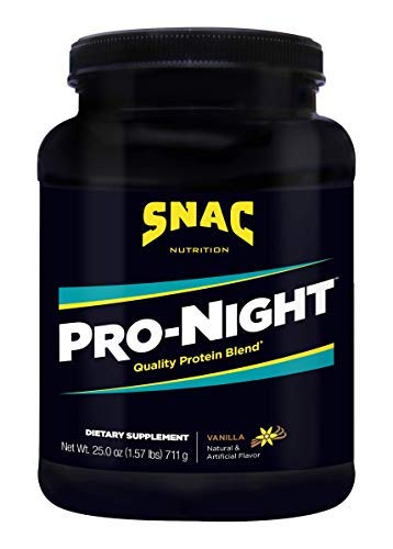 SNAC Pro-Night bottle close-up highlighting premium nighttime recovery support