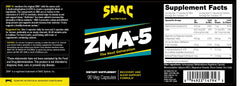 SNAC ZMA-5 sleep capsules closeup emphasizing convenient nightly capsules.