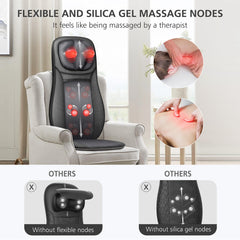 Back massage rollers adjustable in width to fit your frame.