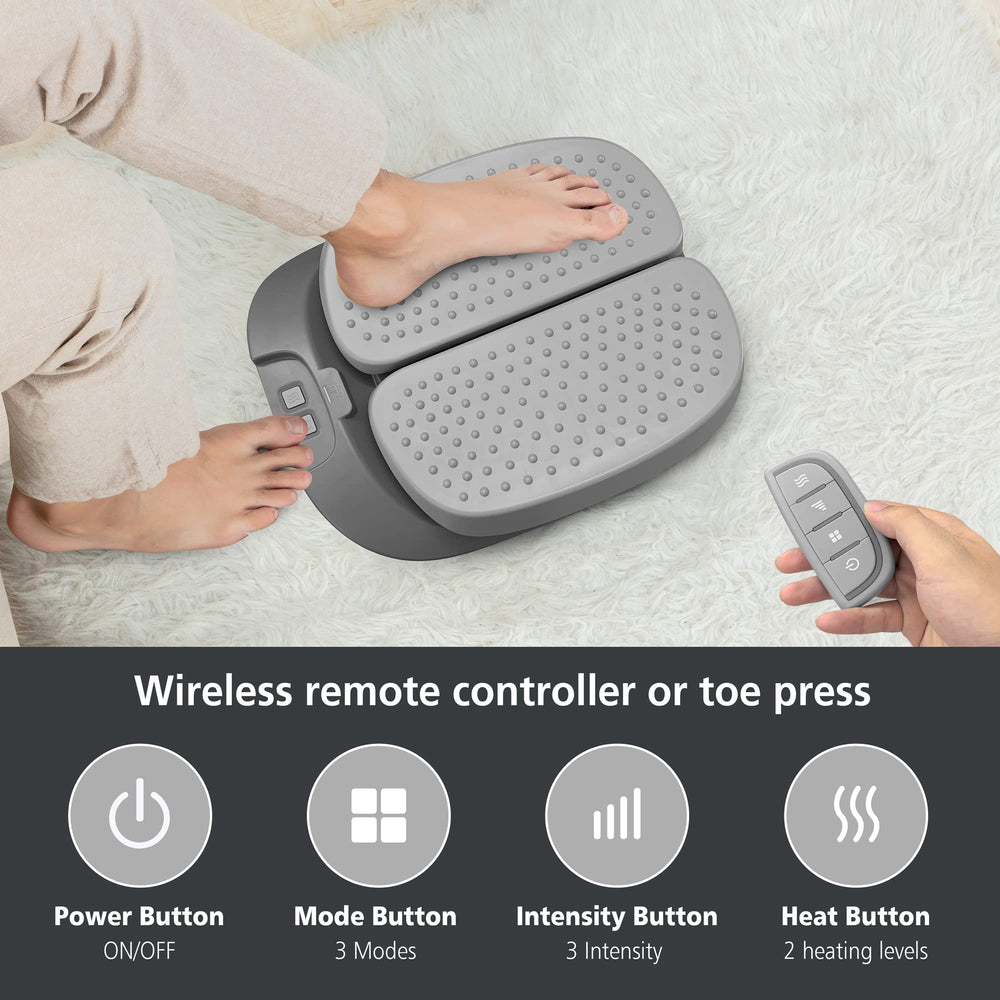 Snailax foot massager flat design fits every foot size.