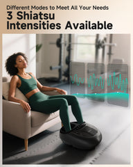 Snailax heated foot massager provides warm relief to improve circulation.