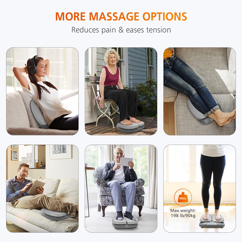 Snailax foot massager three intensity levels offer customizable comfort.
