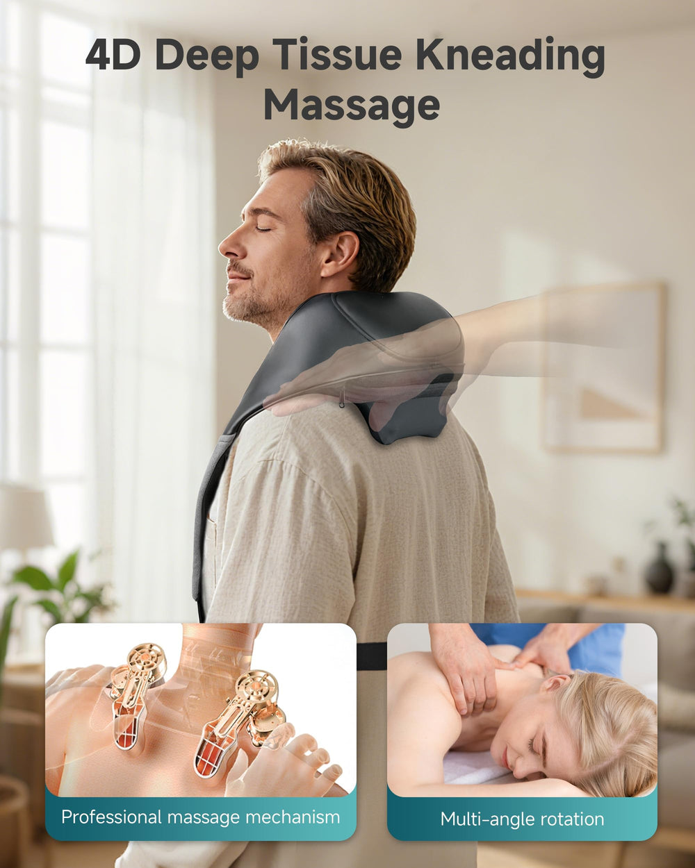 Snailax massager with graphene heating panel for fast, even warmth.